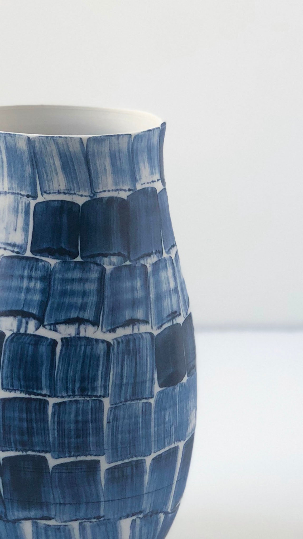 Cobalt Brush Rep Vase