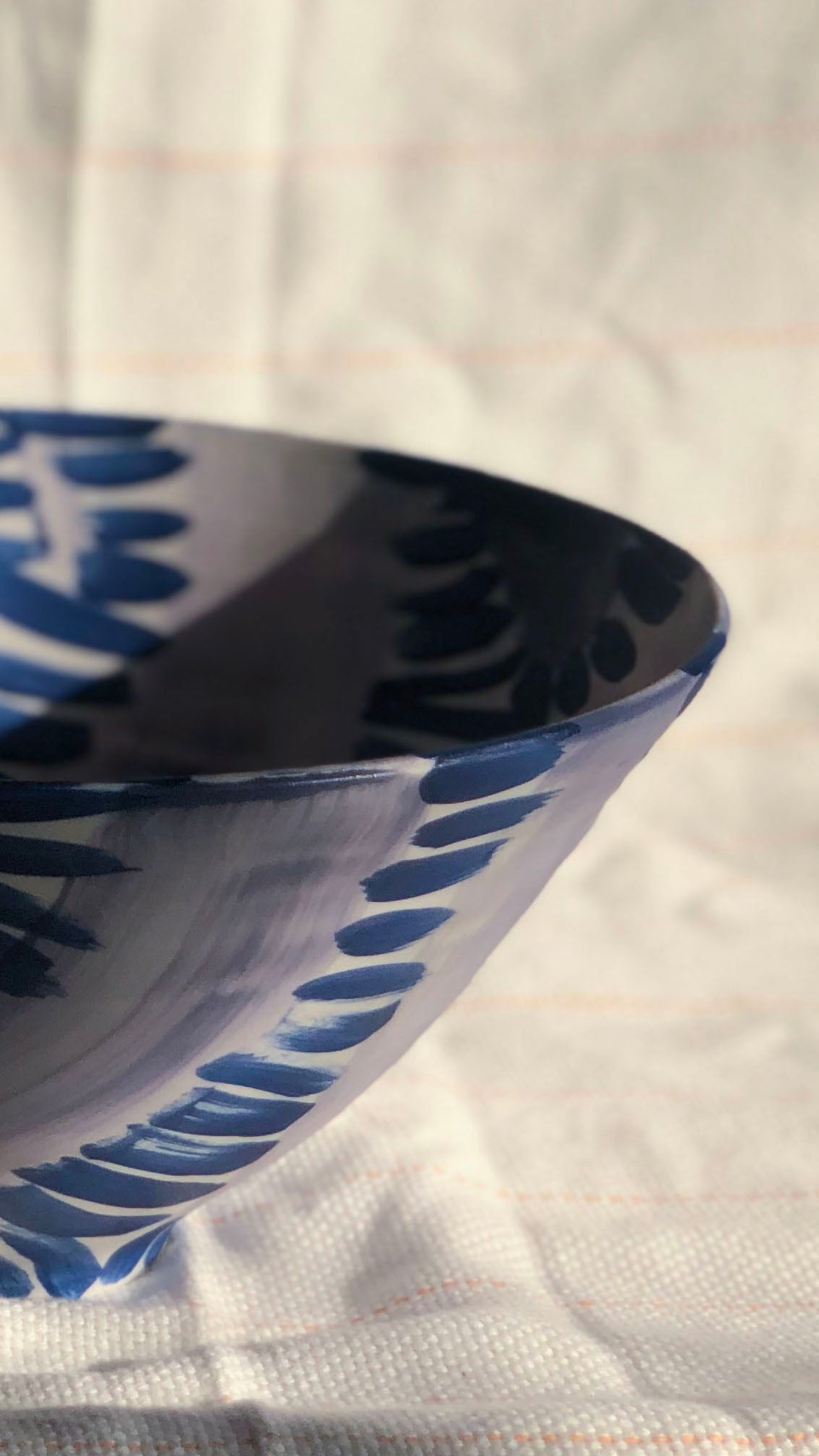 Plum/Blue V-Shaped Bowl