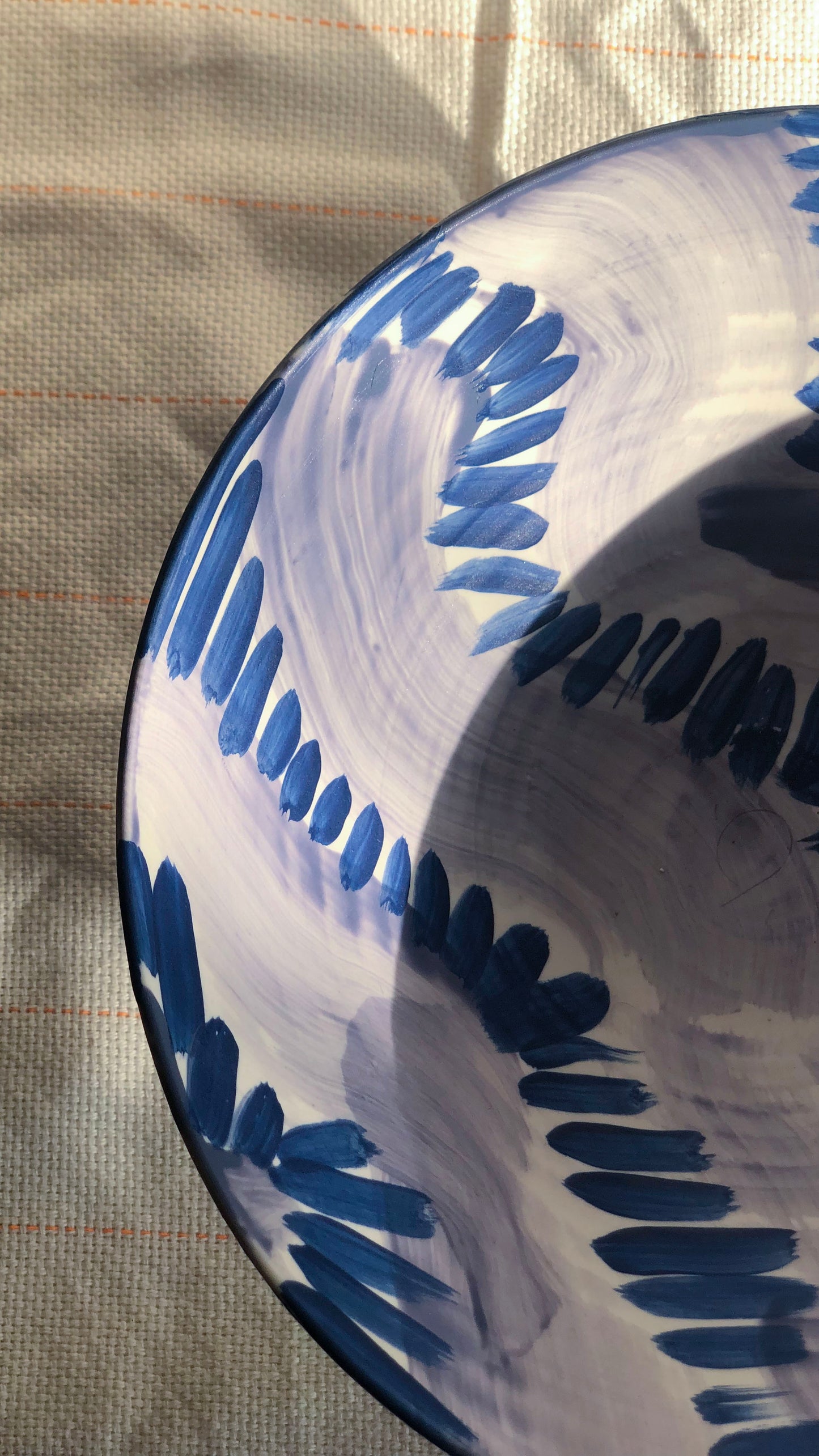 Plum/Blue V-Shaped Bowl