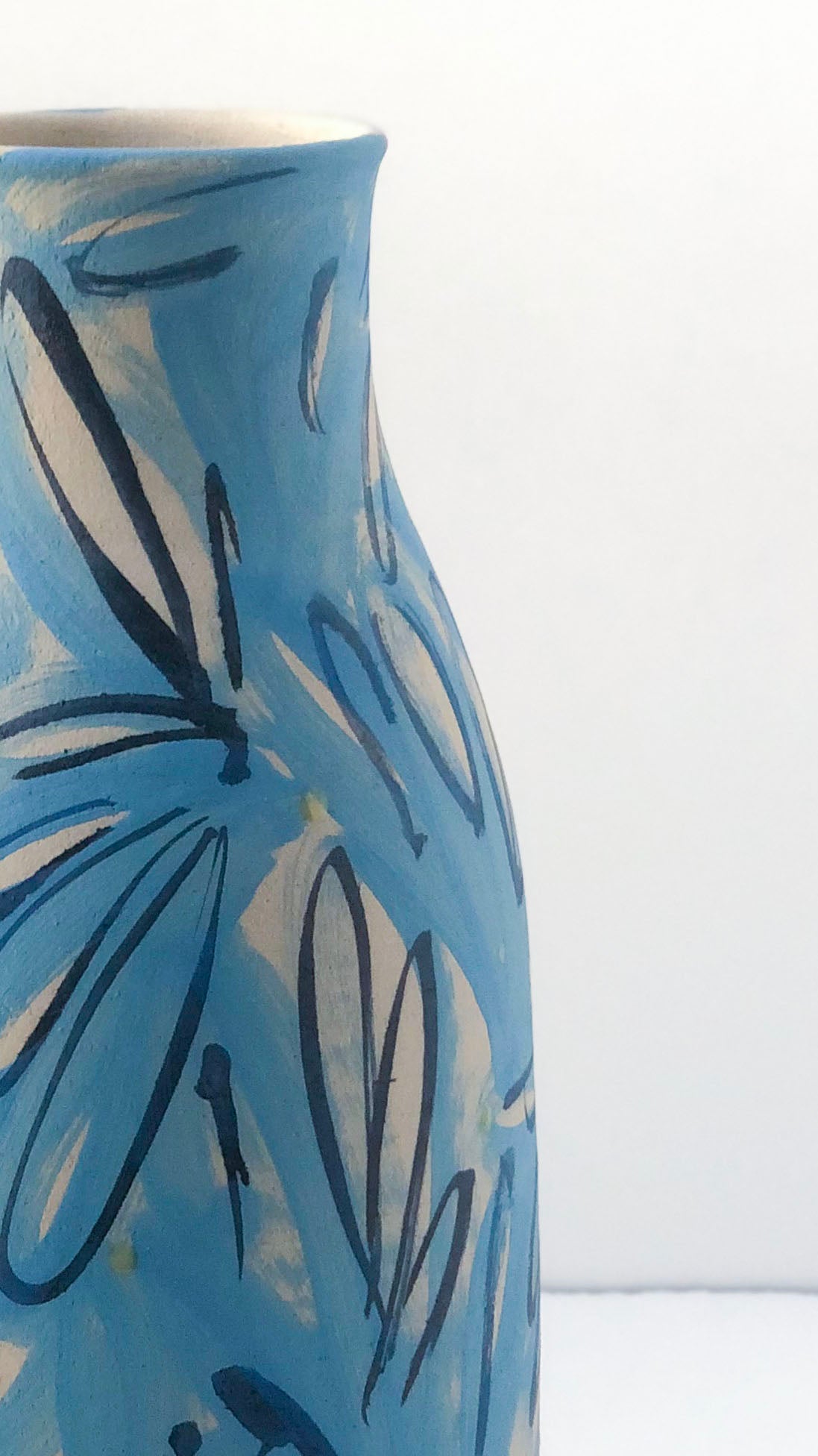 Stoneware Flora Tall Vase