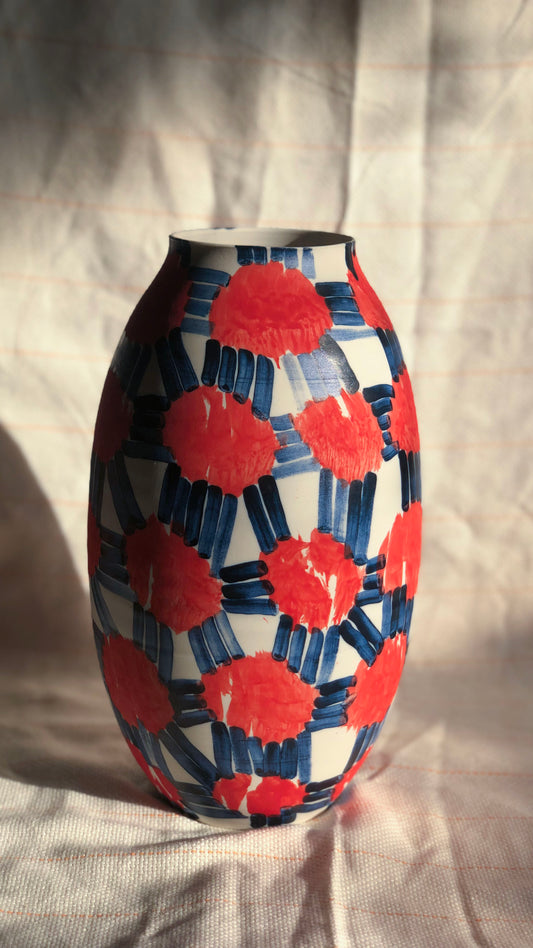 Red/Blue Egg Vase