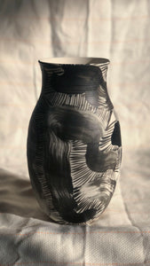 Black/White Stripes Vase