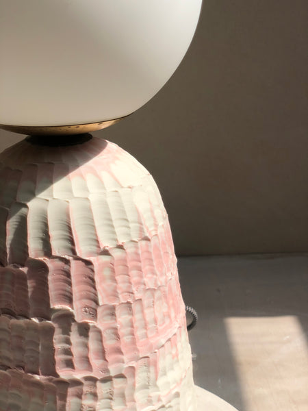 Pink Carved Lamp #1